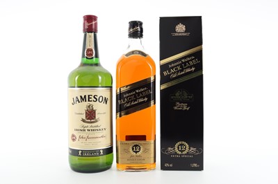 Lot 225 - JOHNNIE WALKER 12 YEAR OLD BLACK LABEL FOR THE 1997 RYDER CUP 1L AND JAMESON 1L