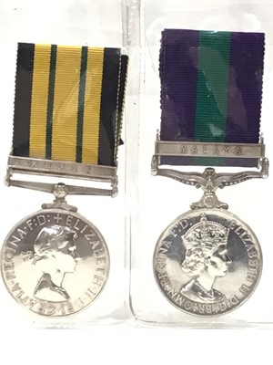 Lot 506 - ELIZABETH II GENERAL SERVICE AND AFRICA MEDAL PAIR, CAPTAIN H.S. MACRAE