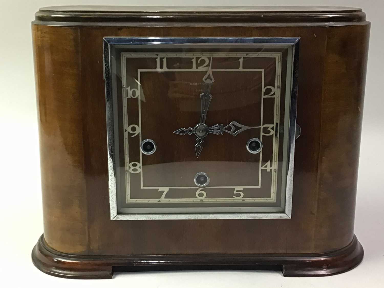 Lot 8 - ROBERT STEWART OF GLASGOW ART DECO MANTEL CLOCK
