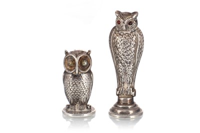 Lot 1339 - EDWARDIAN NOVELTY SILVER OWL SEAL