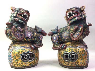 Lot 18 - PAIR OF CHINESE FOE DOGS