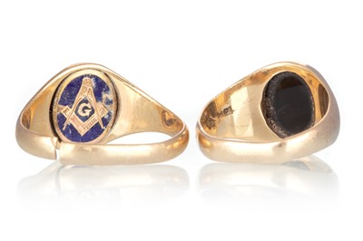 Lot 409 - TWO MASONIC RINGS