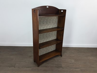 Lot 129 - OAK ARTS AND CRAFTS OPEN BOOKCASE