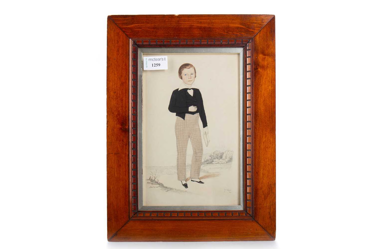 Lot 1259 - PORTRAIT MINIATURE OF A YOUNG BOY