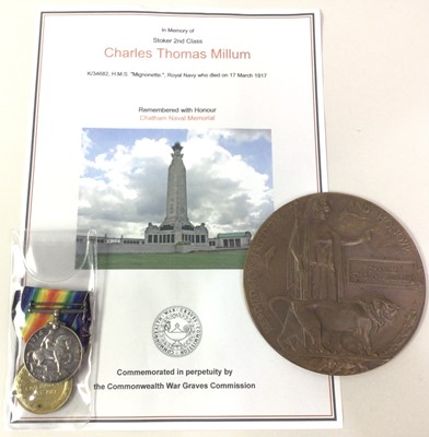 Lot 518 - WWI CASUALTY GROUP, STOKER CHARLES THOMAS MILLUM