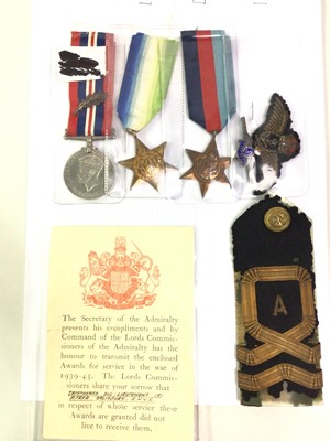 Lot 520 - GOOD AND EMOTIVE F.A.A. R.N.V.R. MEDAL GROUP AND ARCHIVE, ACTING SUB-LIEUTENANT ALFRED SALISBURY