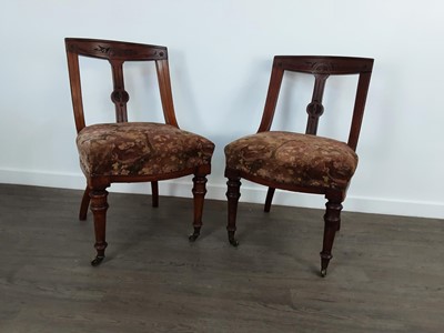 Lot 177 - PAIR OF VICTORIAN DRAWING ROOM CHAIRS