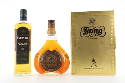 Lot 45 - BUSHMILLS 10 YEAR OLD AND JOHNNIE WALKER SWING 75CL