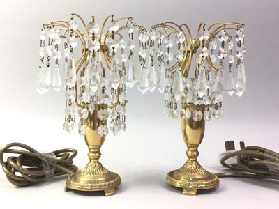 Lot 183 - PAIR OF GILT METAL TABLE LAMPS