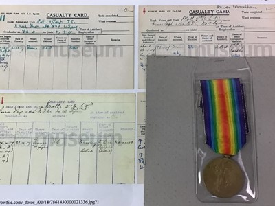 Lot 531 - WWI VICTORY MEDAL AND ARCHIVE, SECOND LIEUTENANT LEWES WOODHAM MOTT