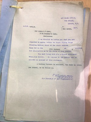 Lot 531 - WWI VICTORY MEDAL AND ARCHIVE, SECOND LIEUTENANT LEWES WOODHAM MOTT