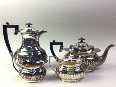 Lot 118 - SILVER PLATED FOUR PIECE TEA AND COFFEE SERVICE