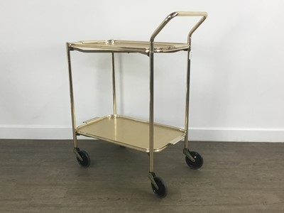 Lot 139 - VINTAGE WOODMET METAL DRINKS TROLLEY