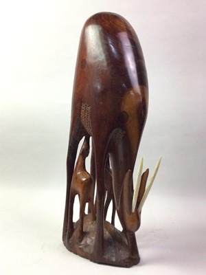 Lot 144 - WOOD MODEL OF AN ANTELOPE