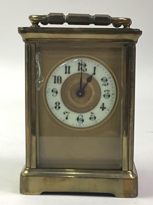 Lot 262 - BRASS CARRIAGE CLOCK