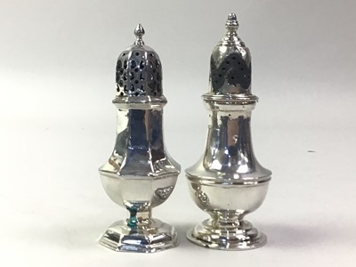 Lot 267 - PAIR OF SILVER PEPPERETTES