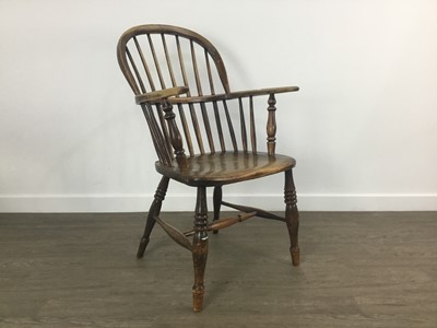 Lot 327 - ELM AND ASH WINDSOR CHAIR