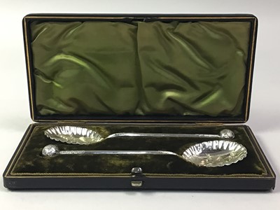 Lot 273 - PAIR OF VICTORIAN JAM SPOONS