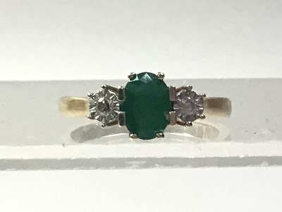 Lot 285 - EMERALD AND DIAMOND RING