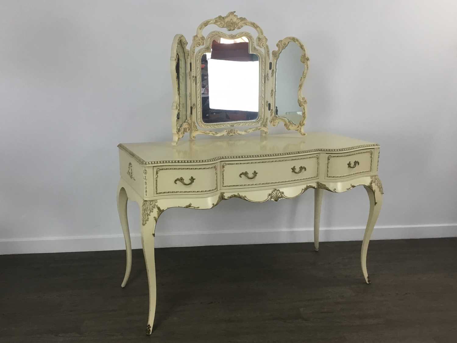 Lot 341 CREAM PAINTED BEDROOM FURNITURE,