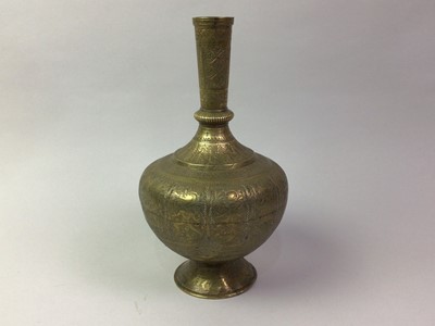 Lot 296 - INDO-PERSIAN BRASS LAMP BASE