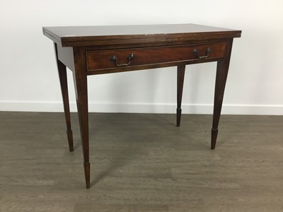 Lot 157 - MAHOGANY FOLD OVER TEA TABLE