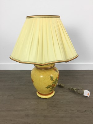 Lot 357 - MODERN GLASS AND GILT METAL TABLE LAMP