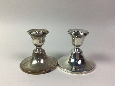 Lot 367 - PAIR OF SILVER CANDLESTICKS