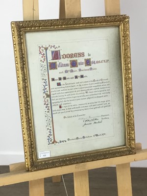 Lot 322 - PARISH OF CRAMOND PRESENTATION SCROLL