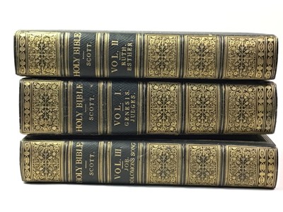 Lot 319 - HOLY BIBLE, REV THOMAS SCOTT