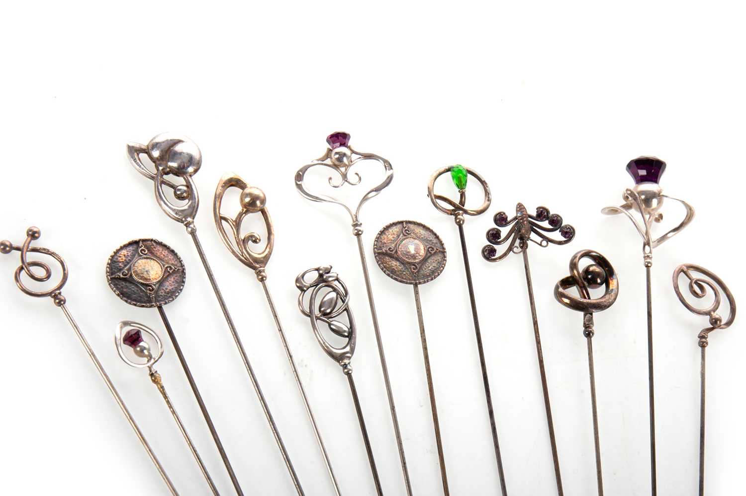 Lot 1348 - CHARLES HORNER LTD., COLLECTION OF FIFTEEN SILVER HATPINS