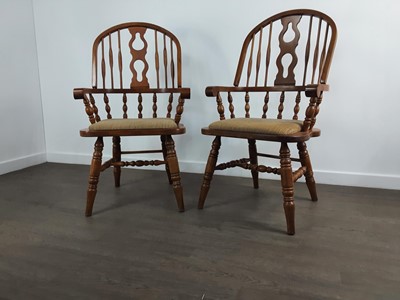 Lot 346 - SET OF REPRODUCTION HIGH BACK WINDSOR CHAIRS