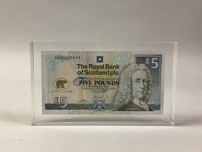 Lot 449 - JACK NICKLAUS ROYAL BANK OF SCOTLAND £5 NOTE
