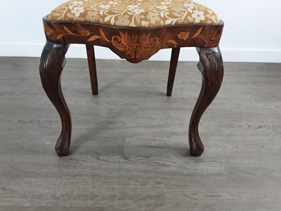 Lot 1283 - DUTCH WALNUT AND MARQUETRY SIDE CHAIR