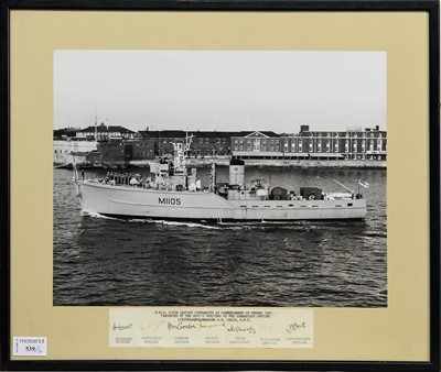 Lot 722 - MINE CLEARANCE INTEREST, TWO PICTURES DEPICTING TON-CLASS COASTAL MINE SWEEPERS