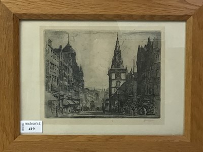 Lot 419 - ETCHING OF TRONGATE, GLASGOW