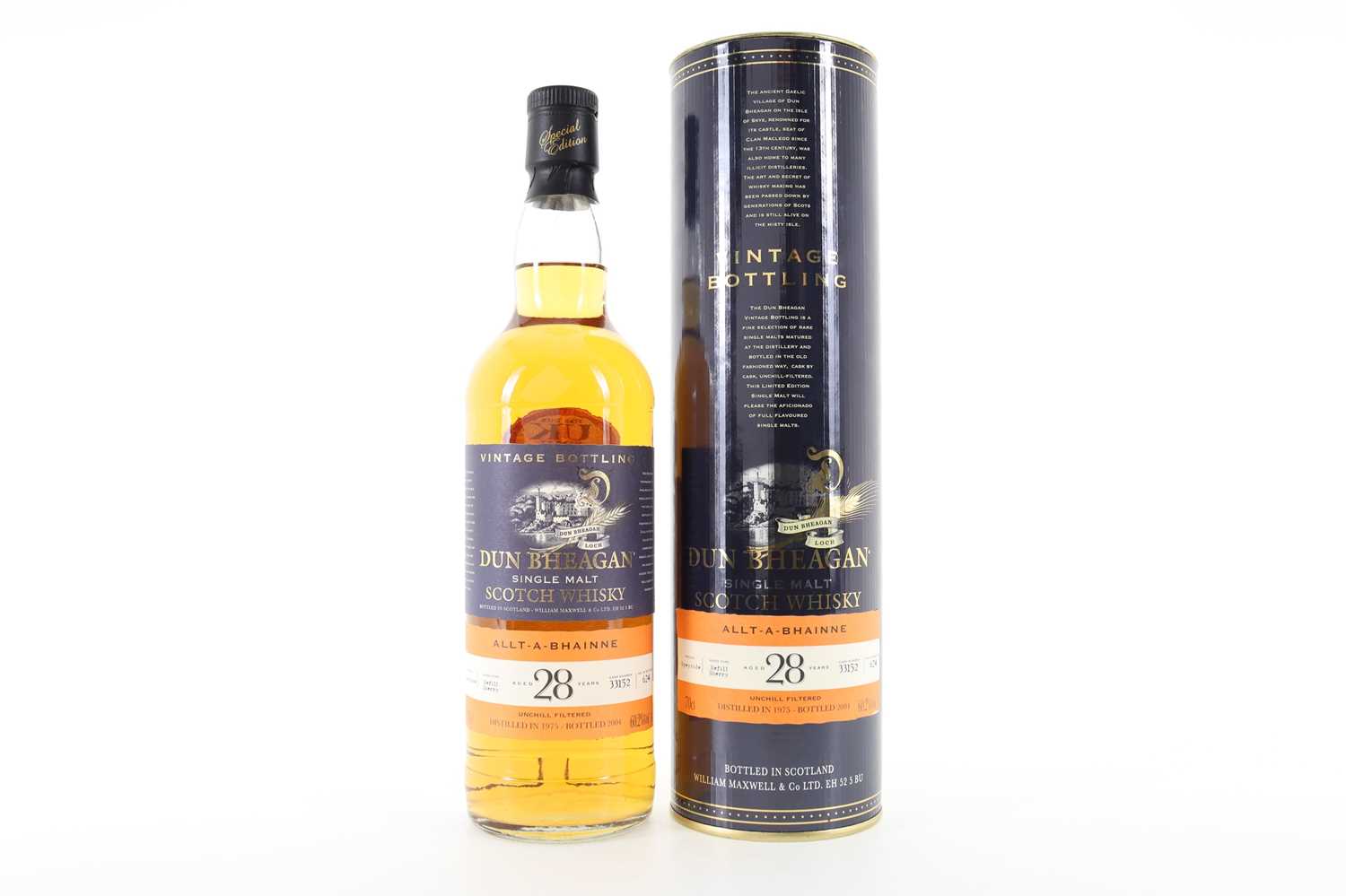 Lot 78 - ALLT-A-BHAINNE 1975 28 YEAR OLD DUN BHEAGAN