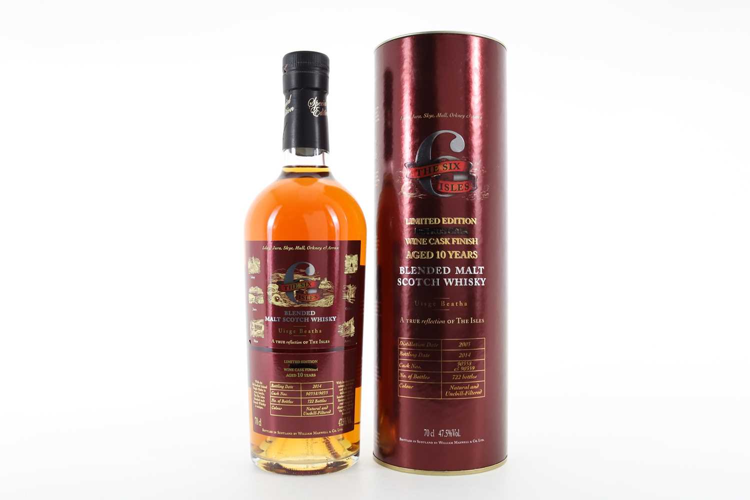 Lot 82 - SIX ISLES 10 YEAR OLD WINE CASK FINISH