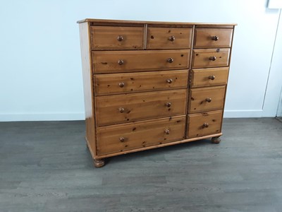 Lot 392 - PINE CHEST OF DRAWERS