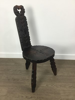 Lot 474 - STAINED WOOD SPINNING CHAIR