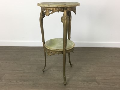 Lot 473 - ONYX AND GILT TABLE