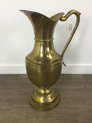 Lot 516 - LARGE BRASS JUG