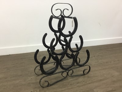 Lot 525 - WROUGHT IRON WINE RACK