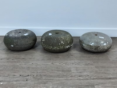 Lot 526 - THREE CURLING STONES