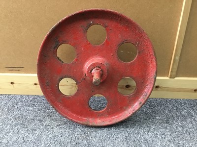 Lot 533 - FIVE CAST IRON WHEELS