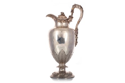 Lot 1341 - EARLY VICTORIAN SILVER CLARET JUG