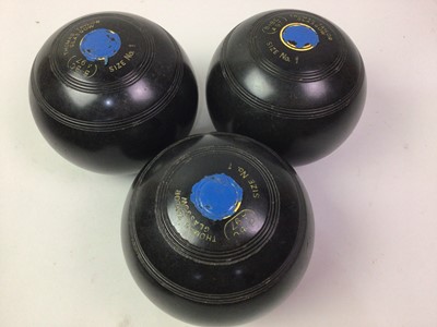 Lot 628 - GROUP OF FOUR LAWN BOWLS