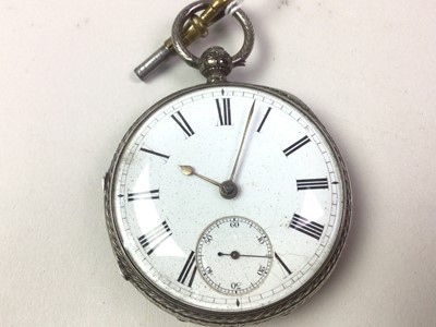 Lot 605 - TWO SILVER FOB WATCHES