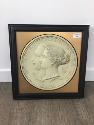 Lot 648 - ROYAL MINT VICTORIA AND ALBERT COMMEMORATIVE PLAQUE