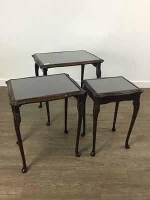 Lot 422 - MAHOGANY NEST OF TABLES